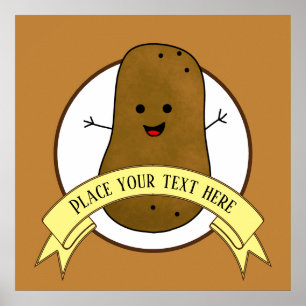 Poster Batata Personalizada Feliz