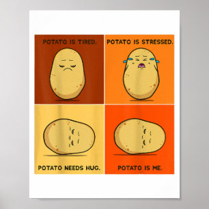 Poster Batata Spud Legume Raiz Tater Amante Vegano Keto