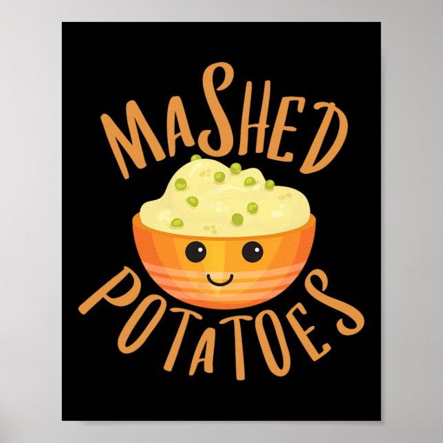Poster Batatas amassadas e Batatas com Correspondência de (Frente)