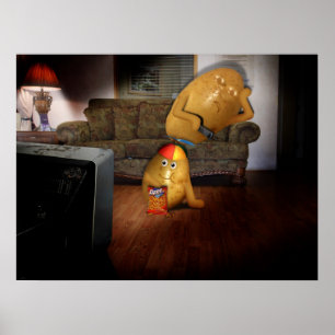 Poster Batatas com o pai dormindo no sofá