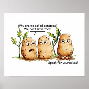 Poster Batatas de Cute têm dedos Engraçados
