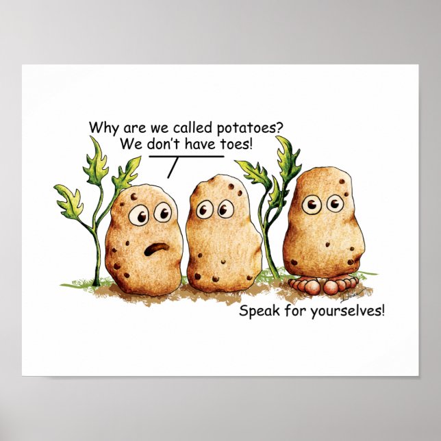 Poster Batatas de Cute têm dedos Engraçados (Frente)