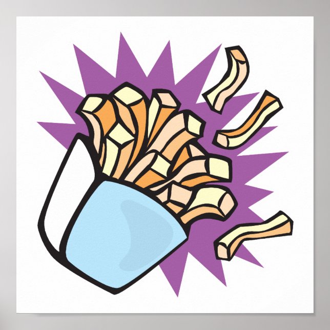 Pôster batatas fritas (Frente)