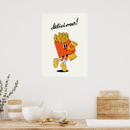 Poster Batatas fritas deliciosas