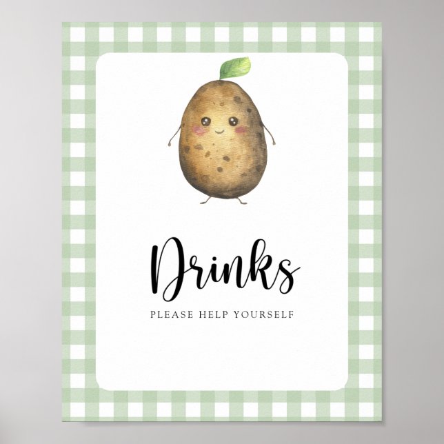 Poster Batatinha - Bebidas sirvam-se a si próprios (Frente)