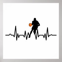 Bateria de coração de jogador de basquete