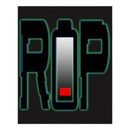 Pôster Bateria RIP Zazzle Glossy Poster