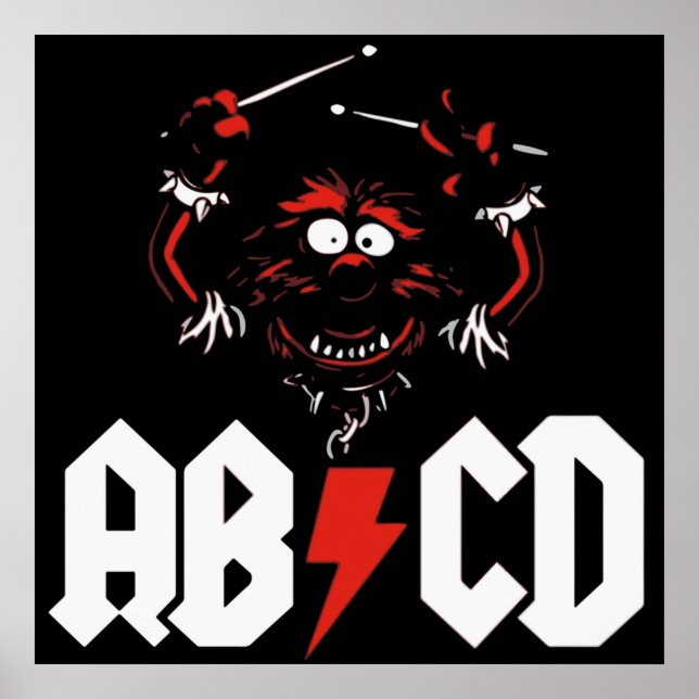 Poster Baterista Animal ACDC (Frente)