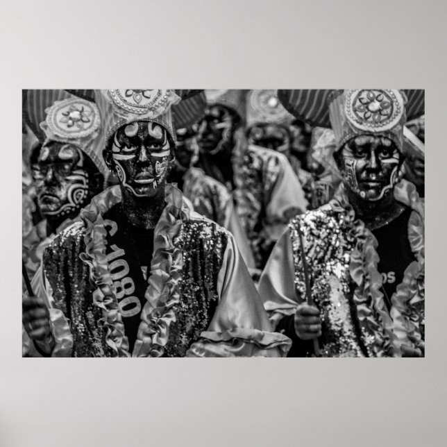 Poster Bateristas de candombe em call parade, montevideo, (Frente)