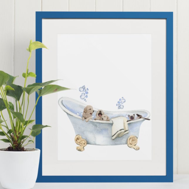 Poster Bath Bath Bonita Cuppies Kitten Bathtub (Criador carregado)