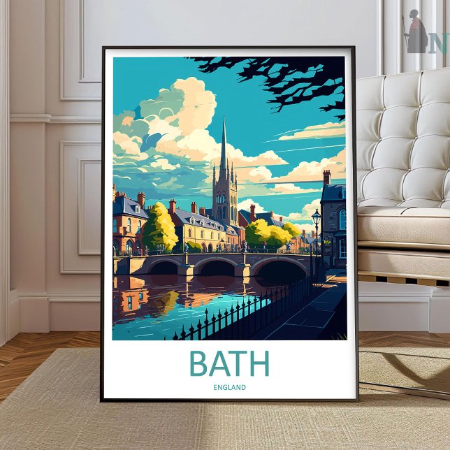 Poster Bath Travel Print Wall Art Bath Wall Hanging Home  (Criador carregado)
