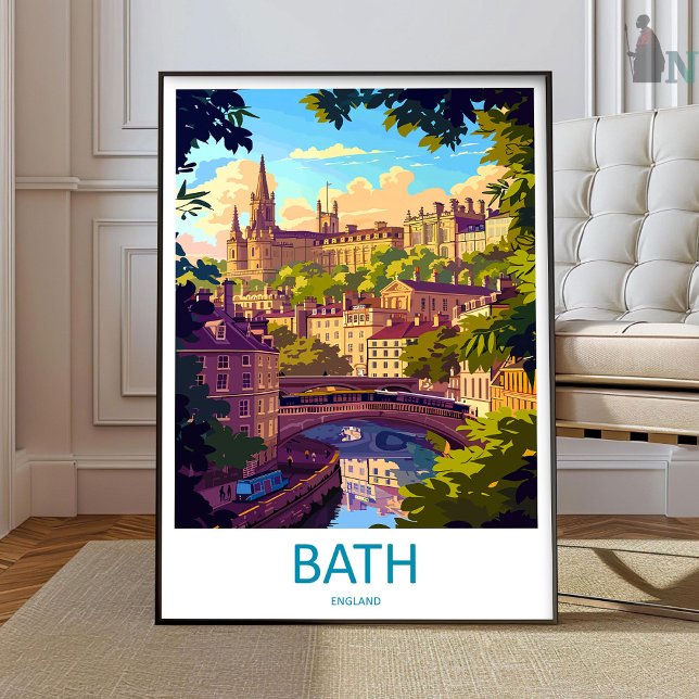 Poster Bath Travel Print Wall Art Bath Wall Hanging Home  (Criador carregado)