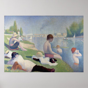 Poster Bathers em Asnières - Georges Pierre Seurat