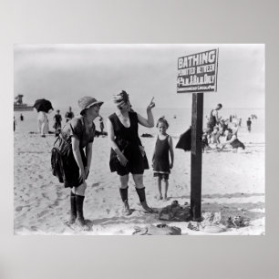 Poster BATHERS em LINCOLN PARK - CHICAGO 1919