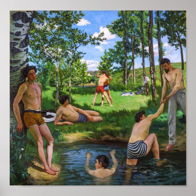 Poster Bathers | Frédéric Bazille | (Frente)