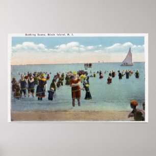 Pôster Bathers na praia