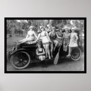 Poster Bathing Beauties on a Car 1919
