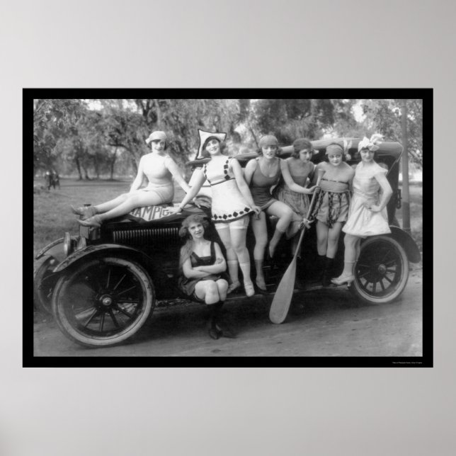 Poster Bathing Beauties on a Car 1919 (Frente)