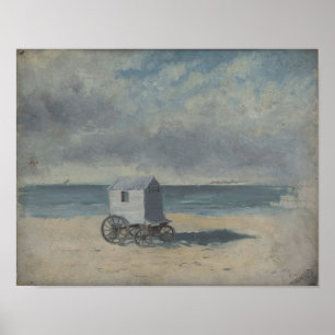 Poster Bathing Hut na praia (1876) James Ensor