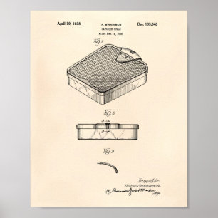 Poster Bathroom Scale 1938 Patent Art Old Peper