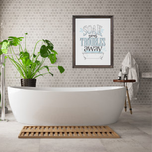 Poster Bathroom Wall Art - Coloque suas perturbações fo