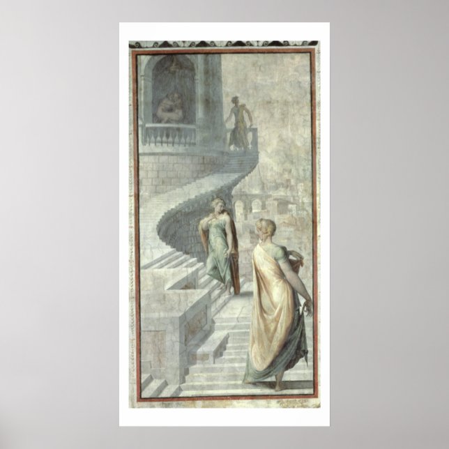 Poster Bathsheba Visitando David, c.1553 (Frente)