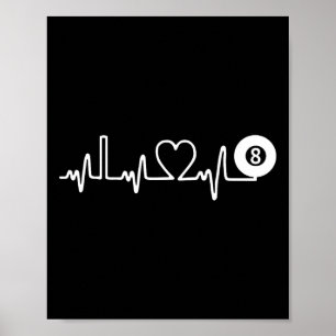 Poster Batida de Bilhar! Adoro Billiard! Player de piscin
