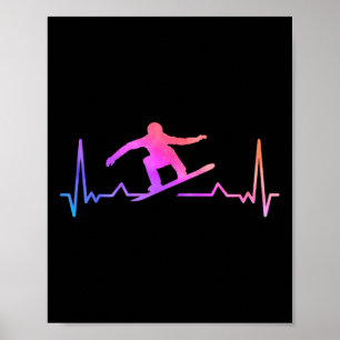 Poster Batida de Neve 80s 90s Retro Winter Snowboard