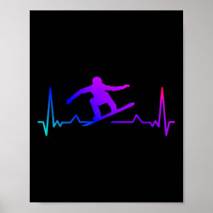 Poster Batida de Neve 80s 90s Retro Winter Snowboard
