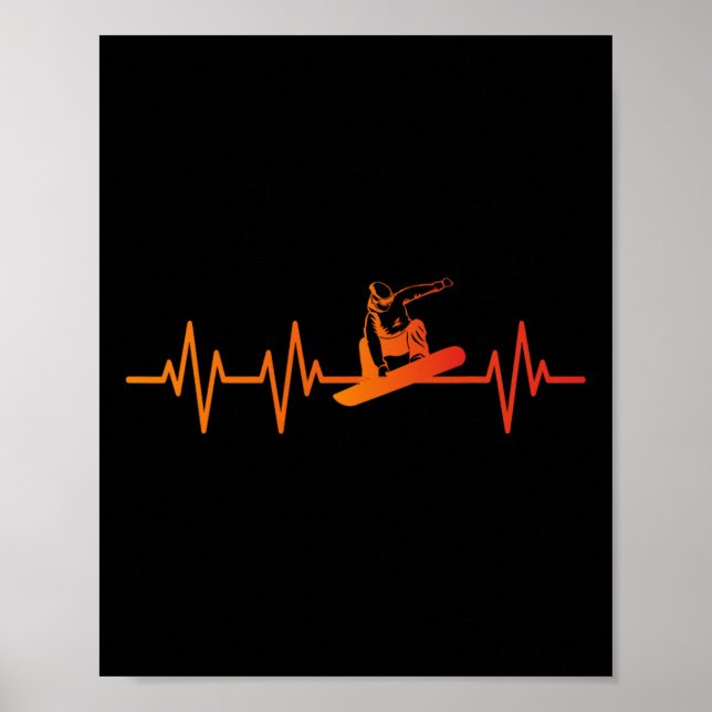 Poster Batida de Neve 80s 90s Retro Winter Snowboard (Frente)