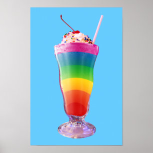 Poster Batido do arco-íris