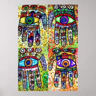 Poster Batik Judaica Hamsas