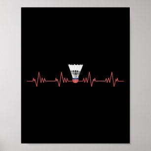 Poster Batimento Cardíaco De Badminton Com Caramelo Para