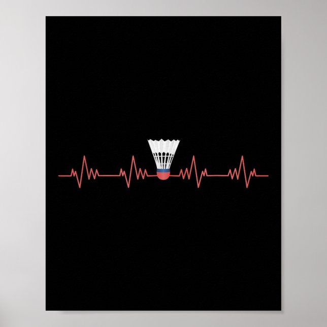 Poster Batimento Cardíaco De Badminton Com Caramelo Para  (Frente)