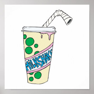 Pôster batimento morango