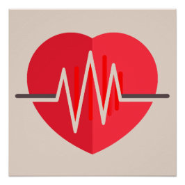 Pôster Batimentos cardíacos gradiente