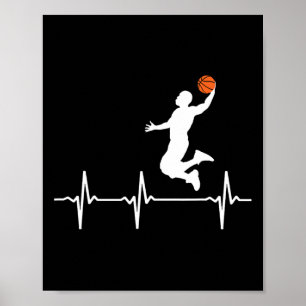 Poster Batimentos de basquete para homens e rapazes