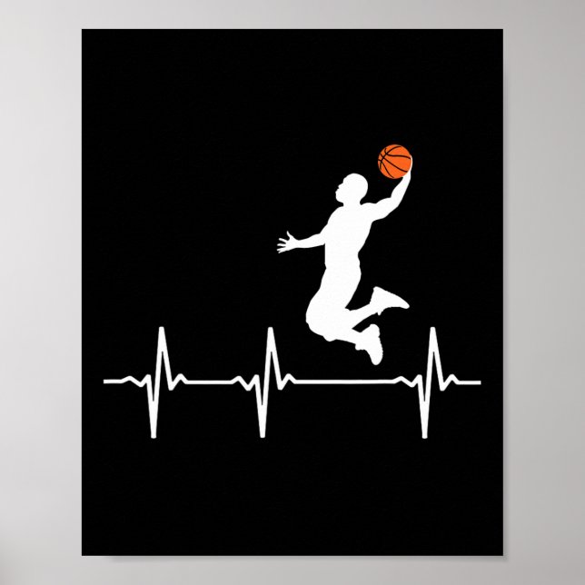 Poster Batimentos de basquete para homens e rapazes (Frente)