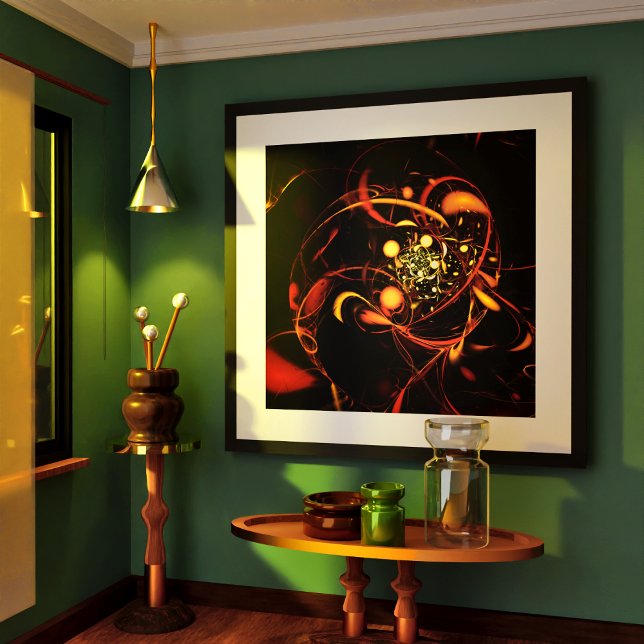 Pôster Batimentos de coração Abstrato (Heartbeat Abstract Art Poster)