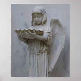 Poster Batismal Angel (vista lateral) 16x20