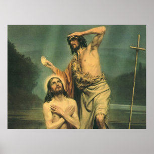 Pôster Batismo de Jesus Cristo por João Batista