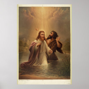 Poster Batismo do Cristo por James Fuller Queen 1873