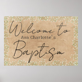 Poster Batismo Russo Flores de Ar Bonito