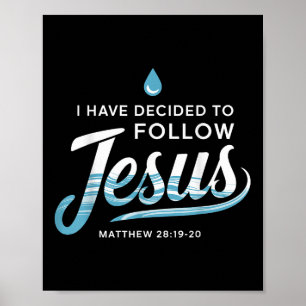 Poster Batizado Eu Decidi Seguir Jesus Batismo