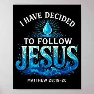 Poster Batizado Eu Decidi Seguir Jesus Batismo