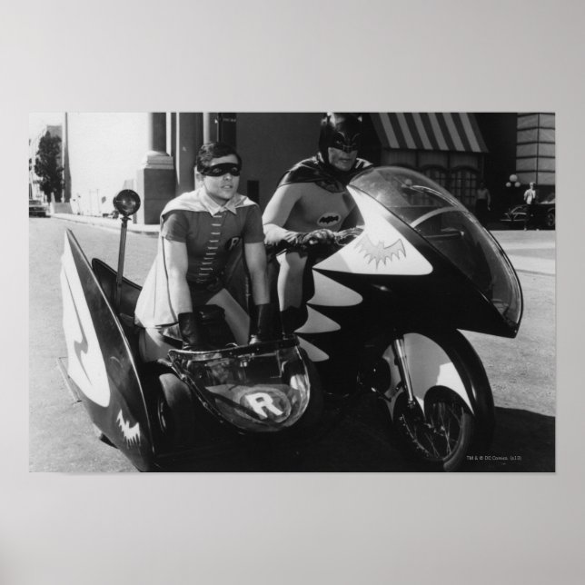 Poster Batman and Robin in Batcycle (Frente)