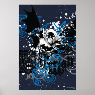 Poster Batman com Colagem de Knotwork