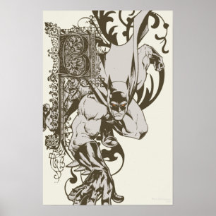 Poster Batman e Letra B Decortada