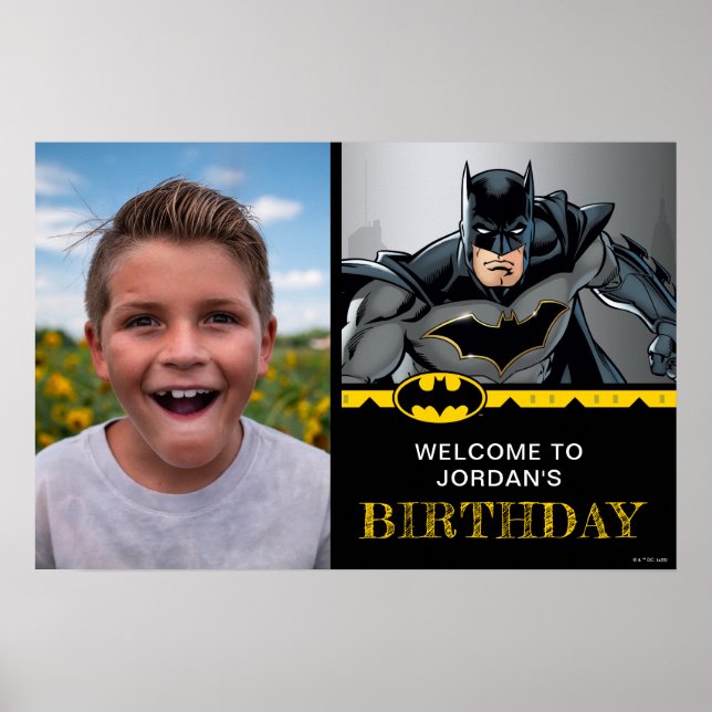 Poster Batman | Foto de boas-vindas ao Chalkboard Happy B (Frente)