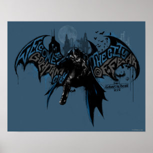 Pôster Batman Gotham City Paint Drip Graphic